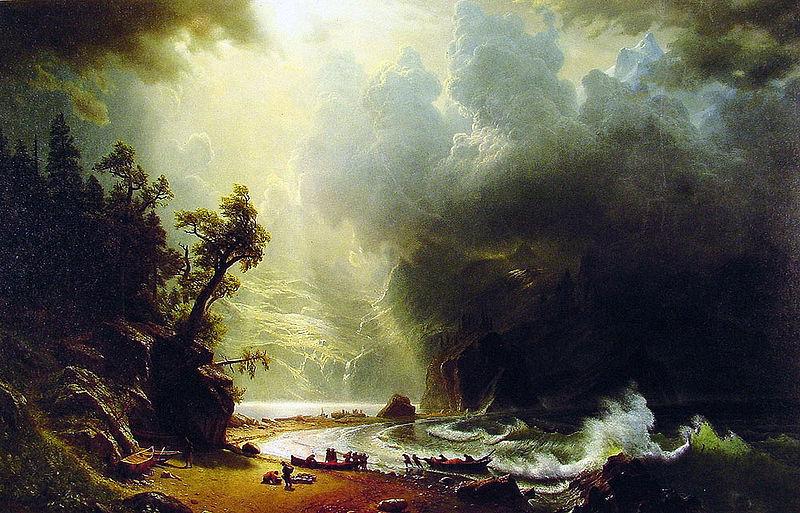 Albert Bierstadt Puget Sound, Pacific Coast Germany oil painting art